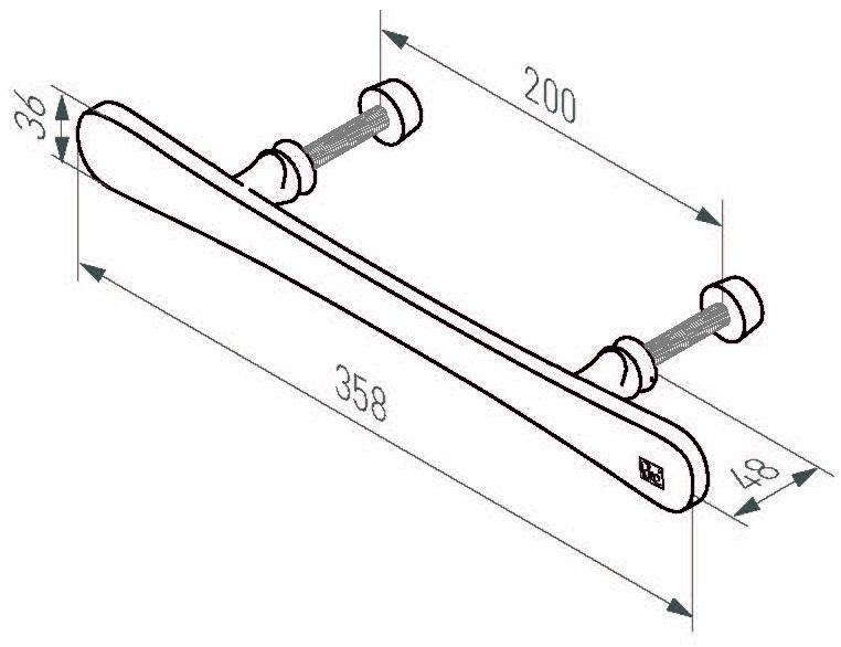 Dauby Бронзовая ручка Pure® 15210 - Вид №1