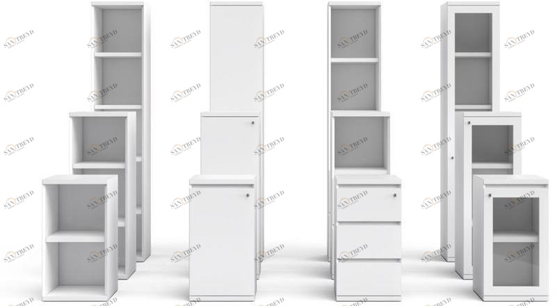 ESTEL GROUP Низкая лакированная тумба для офиса с распашными дверцами Deck sun-id-1484051