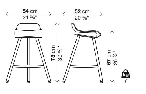 Деревянный табурет Kristalia BCN ARCH-00047849 - Вид №6