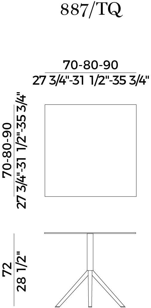Potocco Стол квадратный с откидной столешницей Otx 887/tq - Вид №6