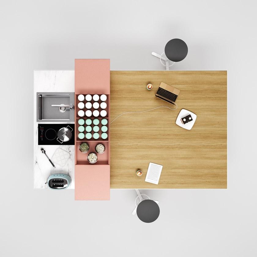 ESTEL GROUP Мини-кухня с полуостровом Isole h90-h105 sun-id-1369500 - Вид №7