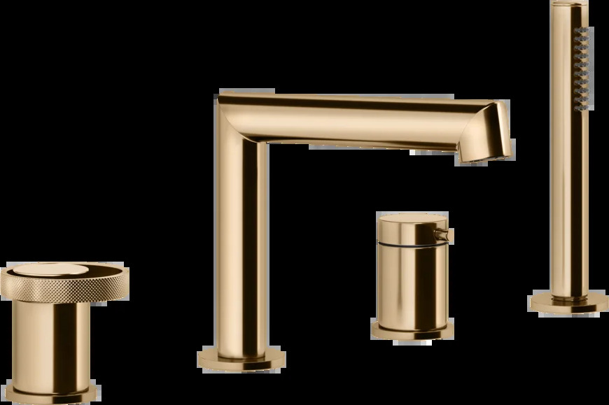 Смеситель для ванны 63337 735 Gessi Anello ТЕПЛАЯ БРОНЗА PVD