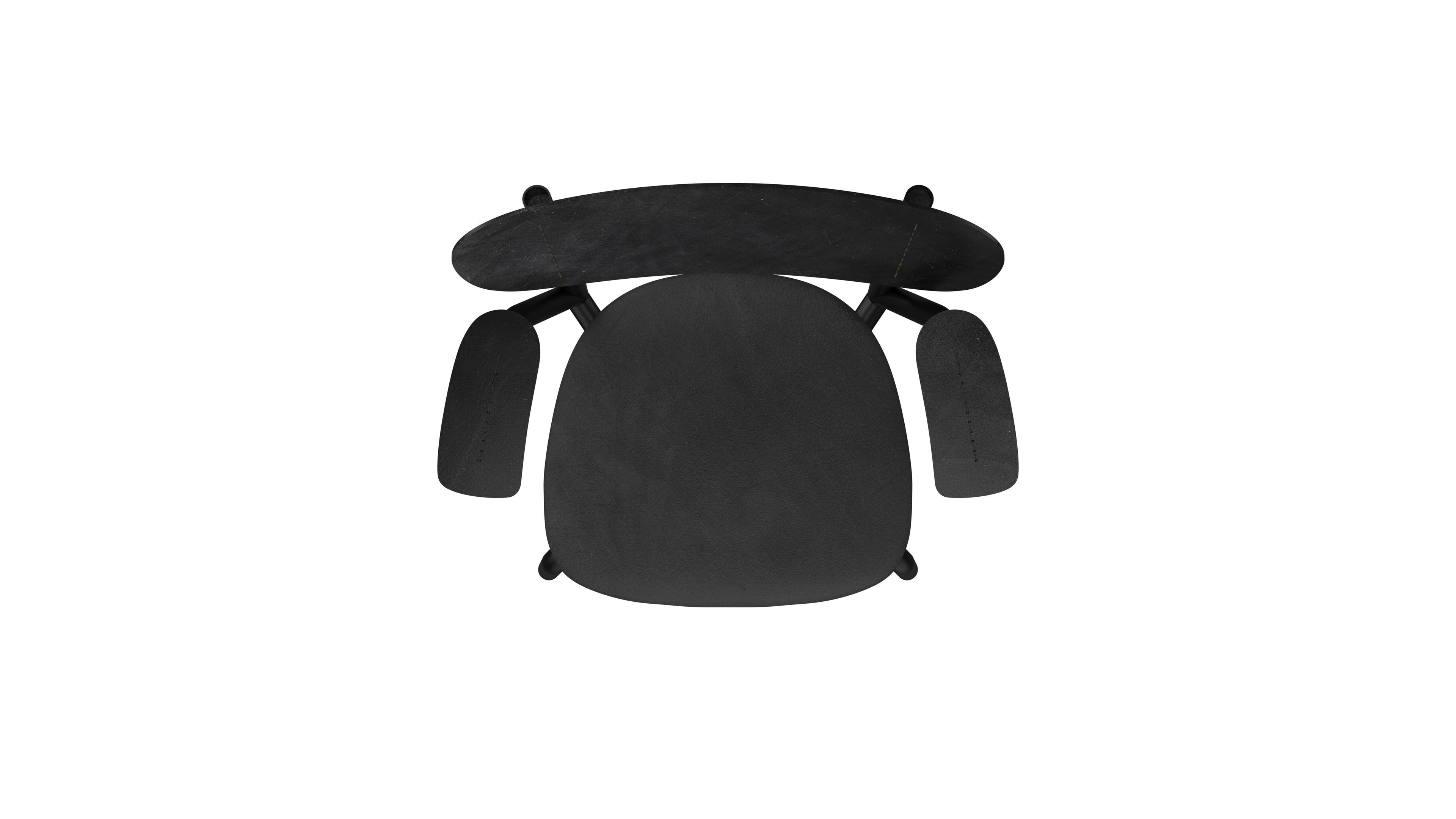 Деревянный и кожаный стул с подлокотниками FUNCTIONALS EMIL ROSI ARCH-00126468 - Вид №5