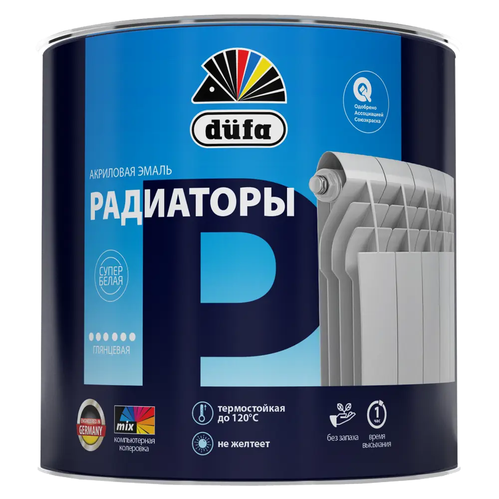 Термостойкая эмаль Dufa для радиаторов отопления белого цвета 18557721 STLM-0011366 - Вид №1