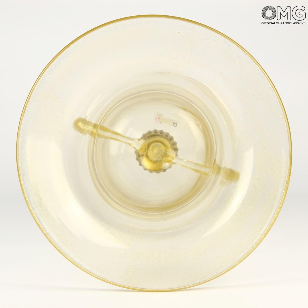 2661 ORIGINALMURANOGLASS Высокая ваза - золотая коллекция - Original Murano Glass OMG 26 см  - Вид №1