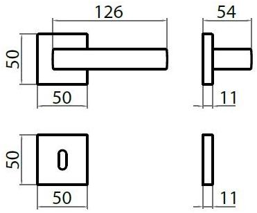 GHIDINI Ручка Zamak на розетке с накладкой York-z 66460281016  - Вид №1