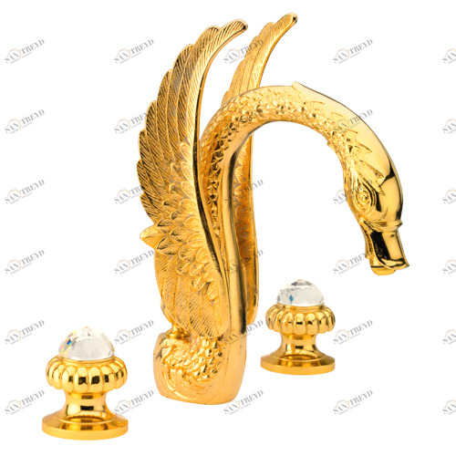 23037DS батарея раковины, клапан 1"1/4, ручка Сваровски EFFEPI RUBINETTERIE Crystal 