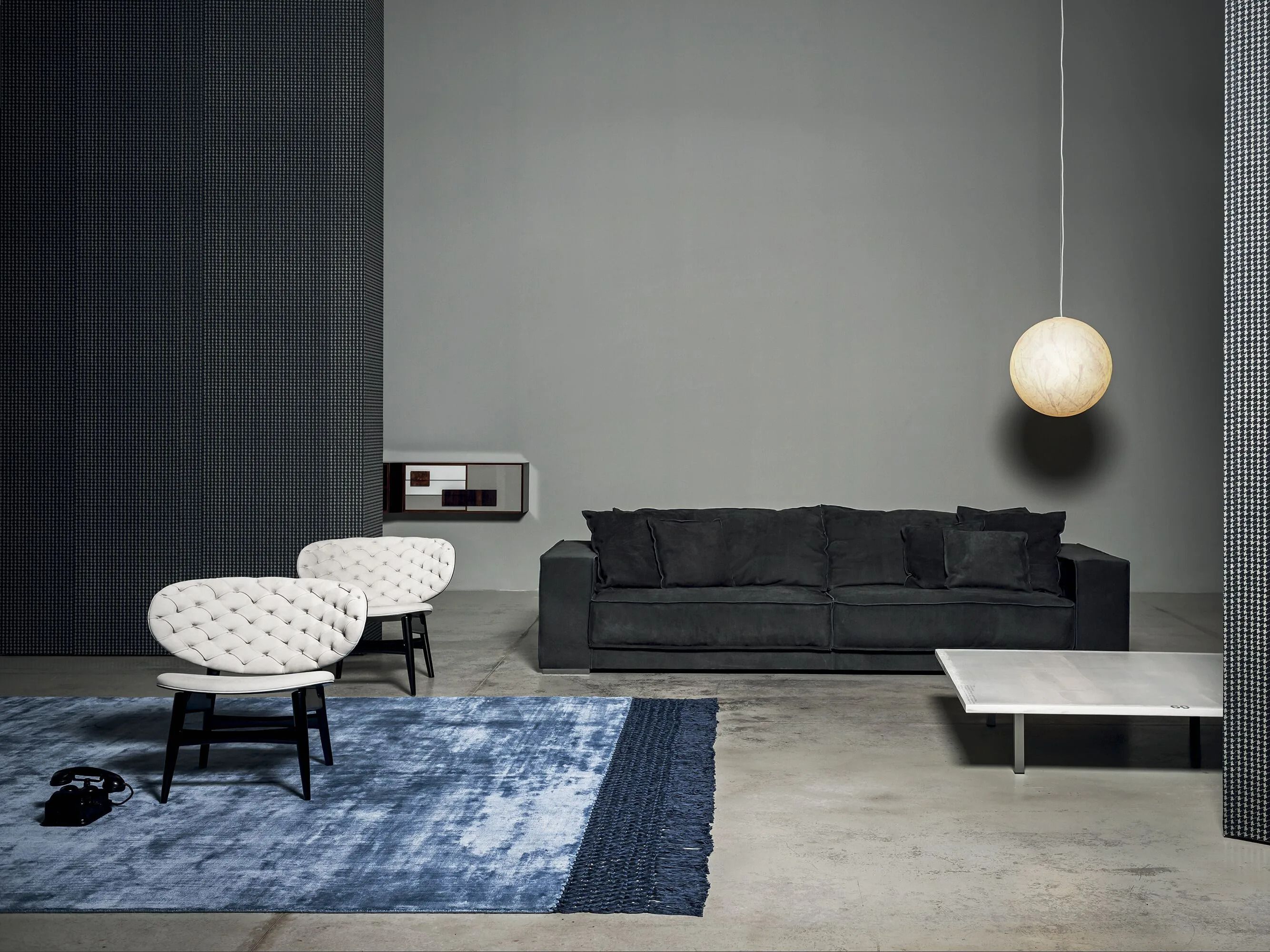 Шелковый прямоугольный ковер ручной работы Baxter FRINGES ARCH-00063107