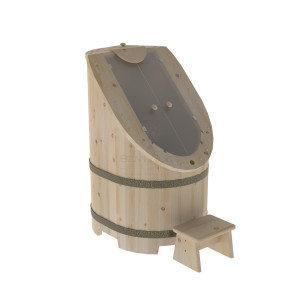 1761 Фитобочка со стеклом "Стандарт" цвет натуральный, фурнитура 409 Alyarus