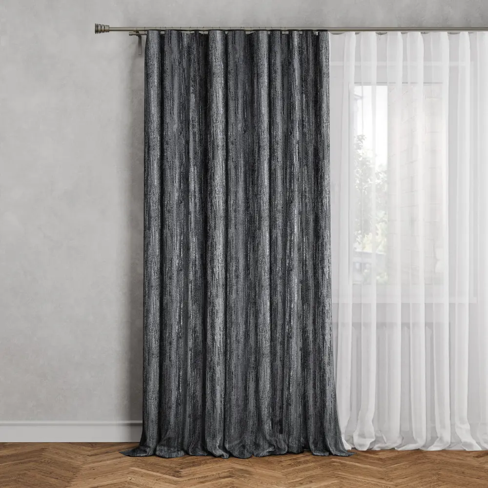 Штора на ленте Seyran 160x280 см цвет серый MIAMOZA STLM-2047226