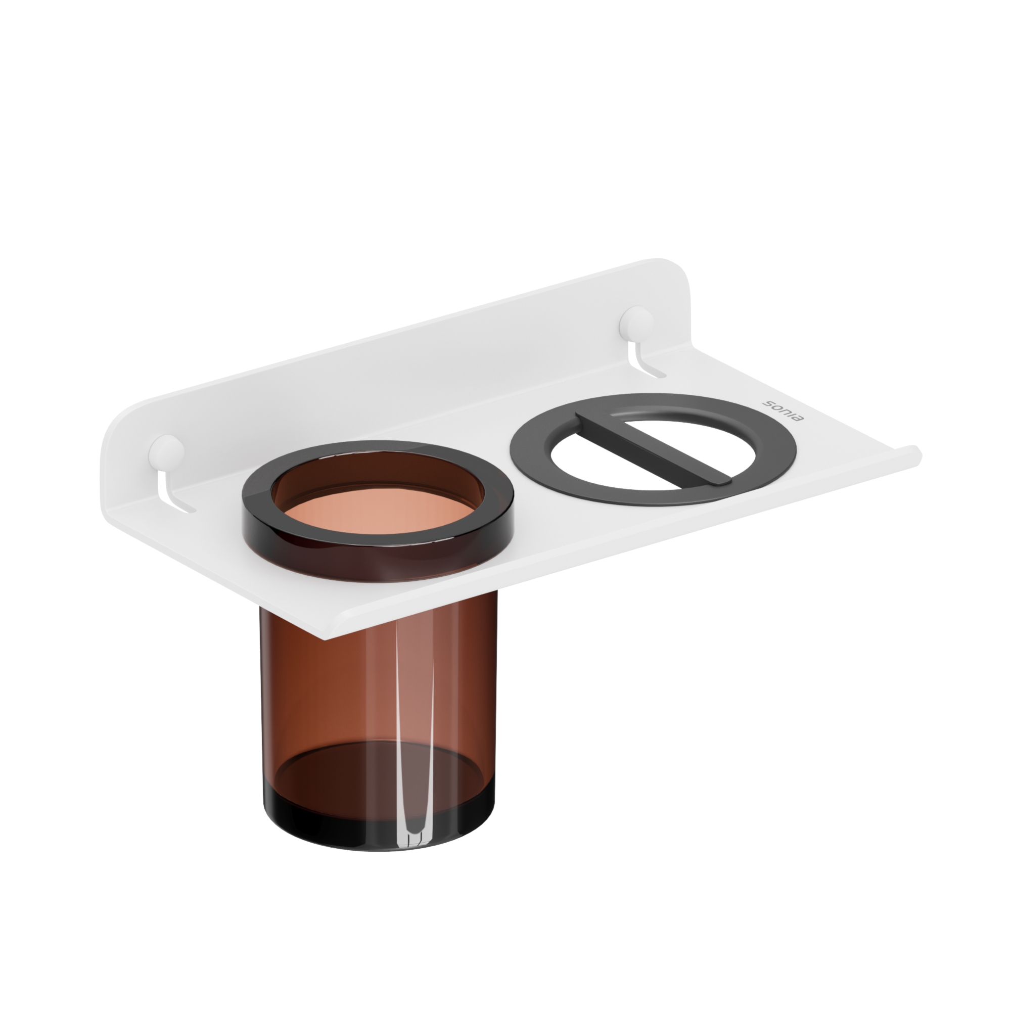 184958 Держатель для стакана и выпрямителя для волос 24 см цвет Белый Sonia QUICK Испания