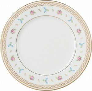 10627869 Императорский фарфоровый завод Тарелка плоская 20см "Цветочный вальс" "Стандартная" Фарфор костяной