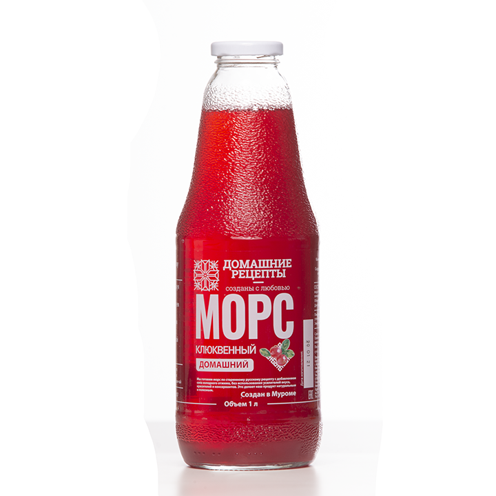 Морс Клюквенный Домашние рецепты 1 л Santreyd 8790 - Вид №1