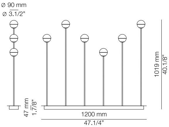 Estiluz Торшер светодиодный с диммером Alfi F120.6a - Вид №4