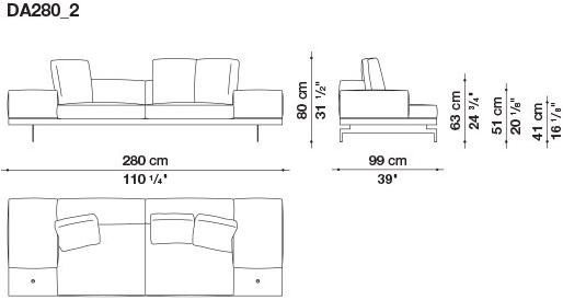 B&B Italia 3-х местный тканевый диван с шезлонгом Dock sun-id-1355318 - Вид №104