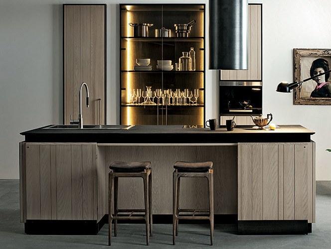 Shake Деревянная кухня с полуостровом Cubic sun-id-1441431 - Вид №2