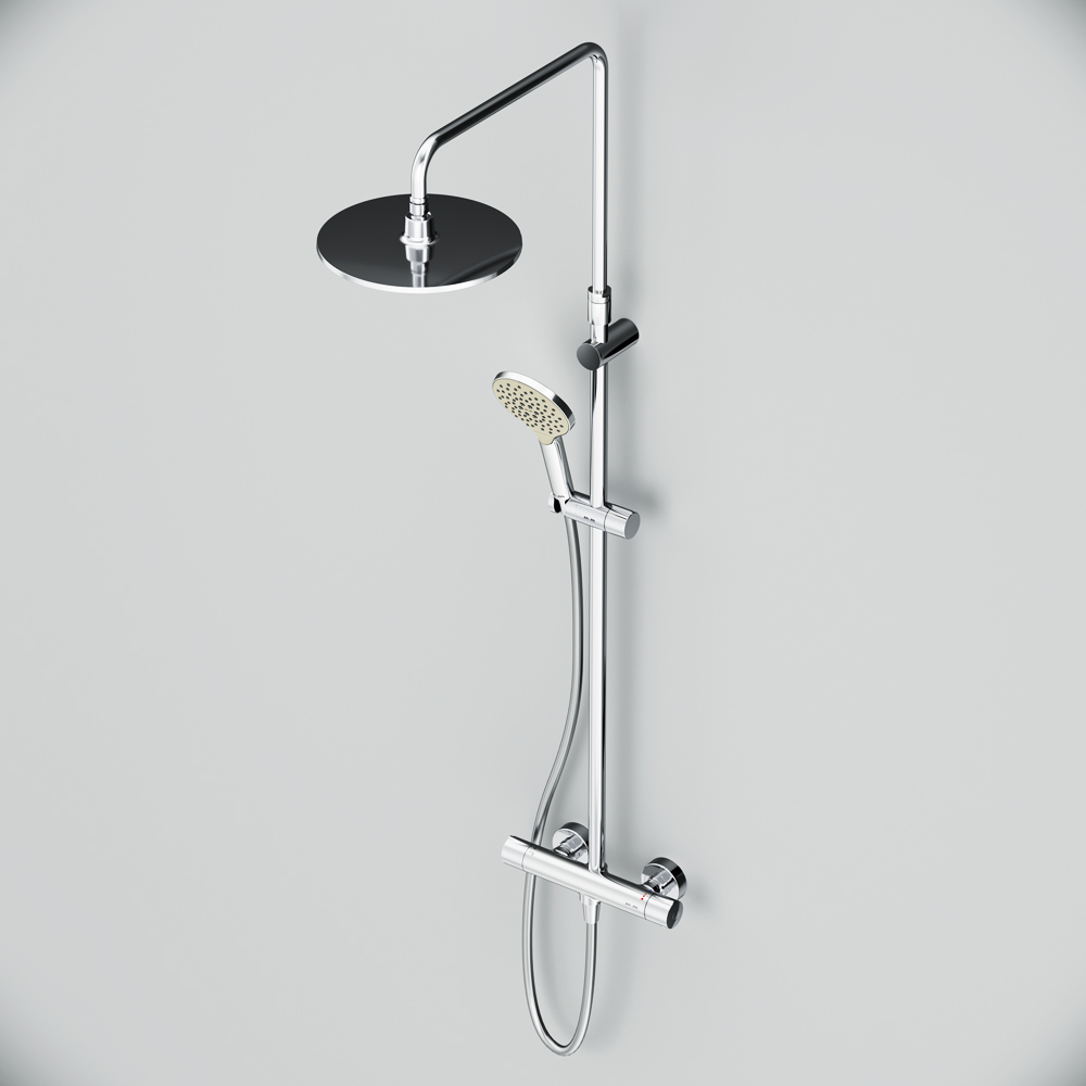 F0780464 душ.система набор:см-ль д/душа термостатверх.душ d250 мм ручной душ 120 мм 3 функци AM.PM Like - Вид №8