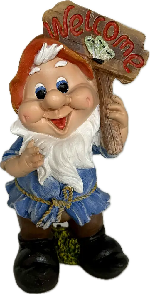 Santreyd Садовый гном с каменной табличкой - винтажный декор для сада и интерьера 89341432