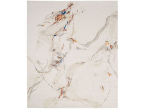 Прямоугольный ковер ручной работы из шерсти и шелка