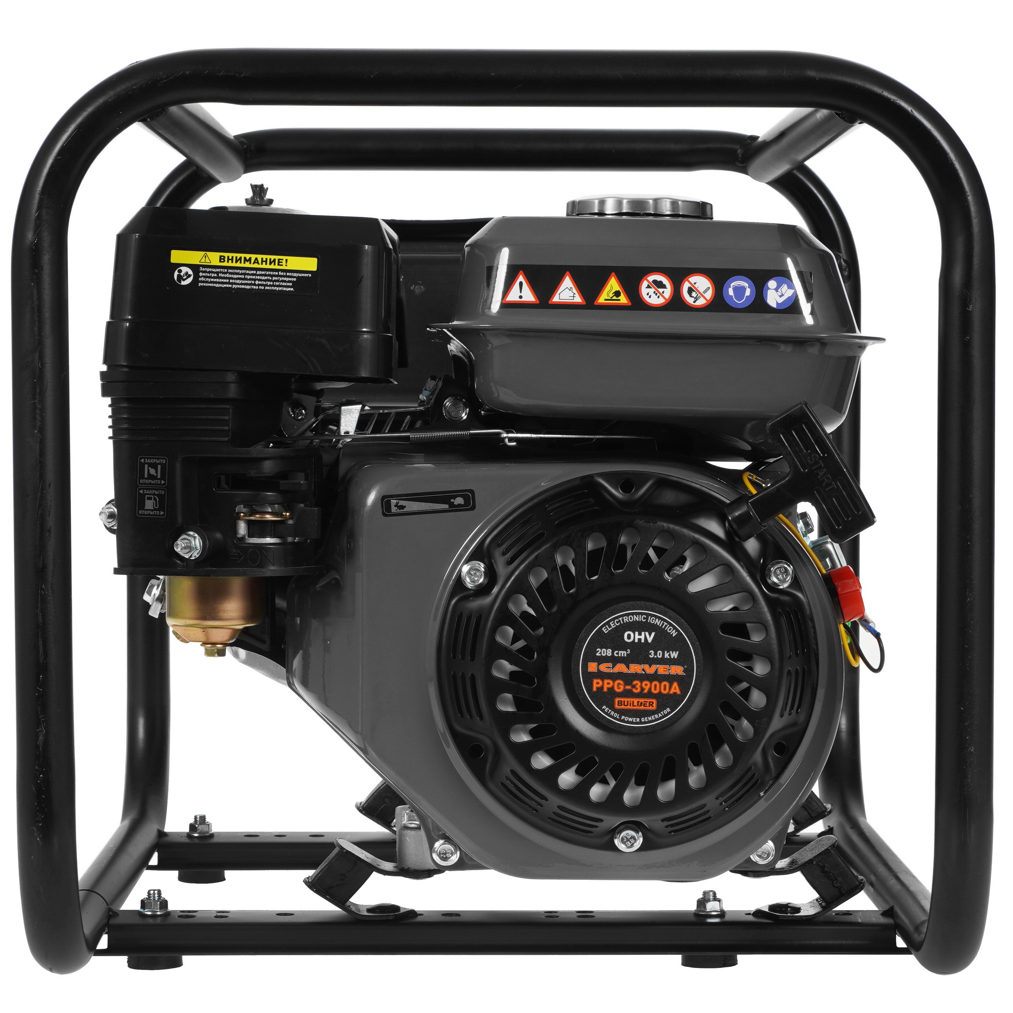Электрогенератор   бензиновый Carver PPG-3900A BUILDER 1183098 STDN-0020581 - Вид №2