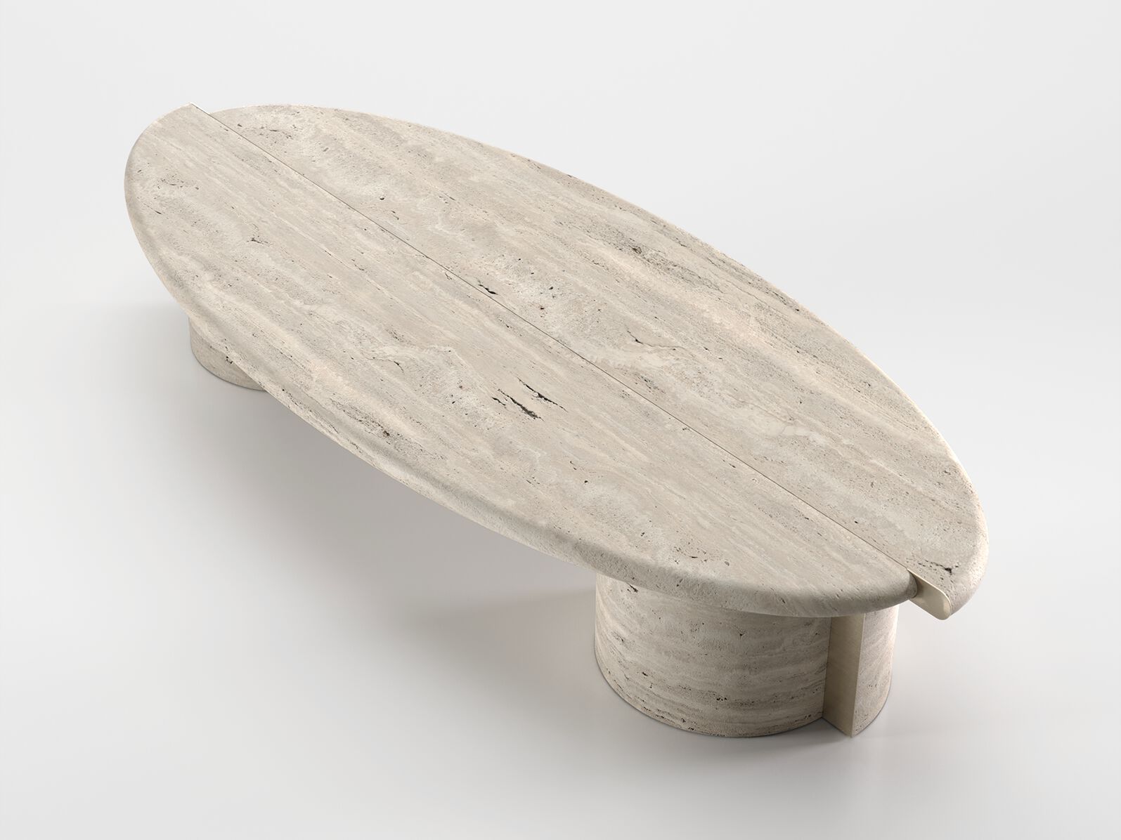 Каменный овальный низкий журнальный столик Secolo TAYMA X ARCH-00117043 - Вид №2