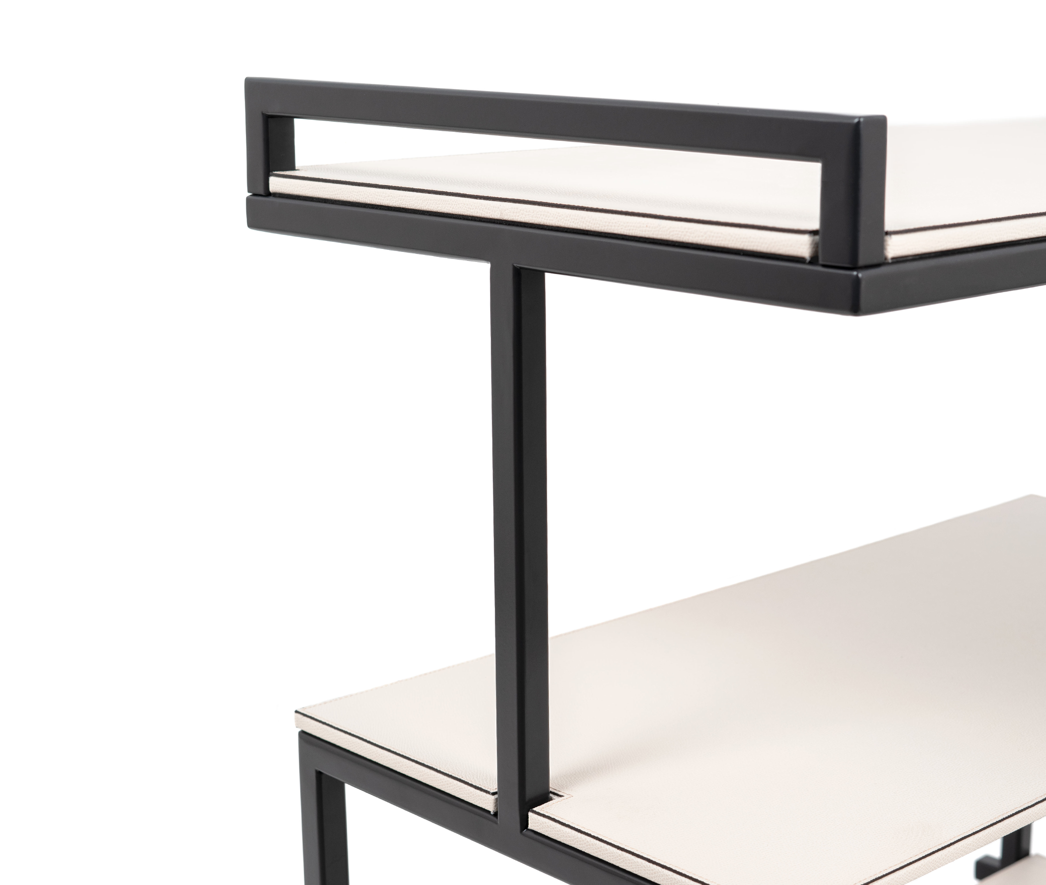 Сервировочная Тележка Albert - 70X40XH81 см / тканая кожа_coffee Pinetti 00.1795.061.015 - Вид №3