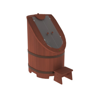 1752 Фитобочка со стеклом "Премиум" цвет спелая вишня, фурнитура 064 Alyarus