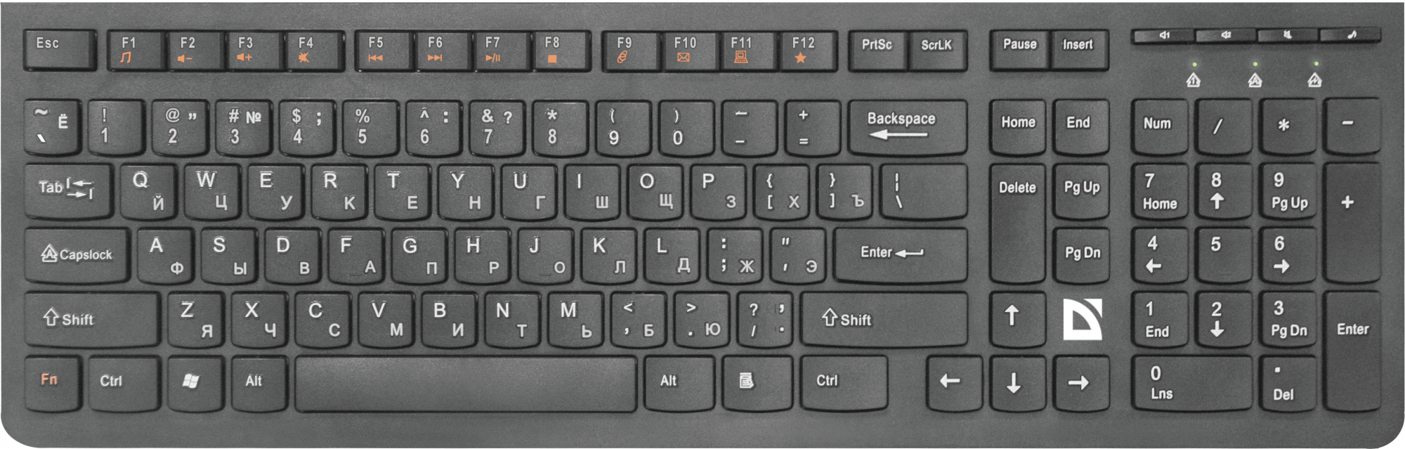 45535 беспроводная клавиатура ultramate sm-535 ru,черный,мультимедиа Defender Santreyd 