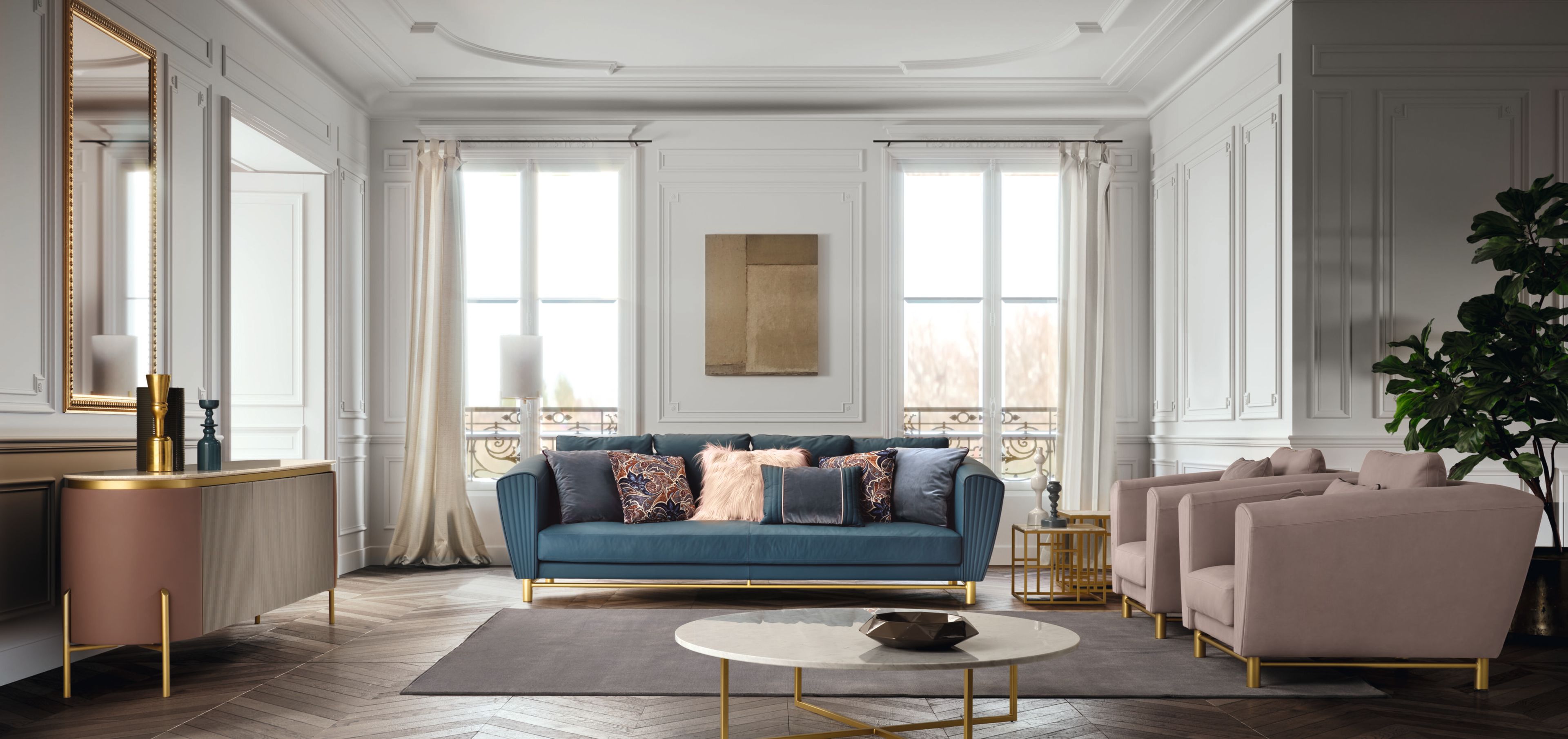 Кресло из ткани или кожи Former In Italia RANIA ARCH-00009553