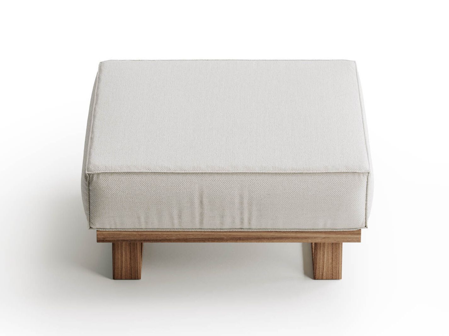 Квадратный садовый пуфик из тикового дерева и технической ткани Atmosphera 9.Zero ARCH-00062432 - Вид №2