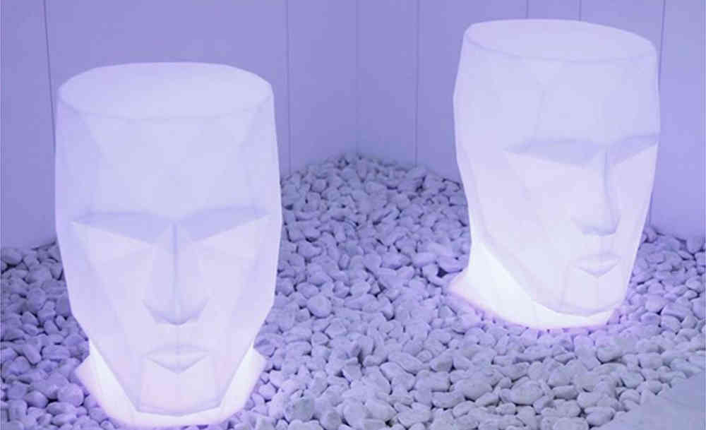 070595 Кашпо матовое светящееся LED RGBW DMX Battery 100см Vondom Adan - Вид №5