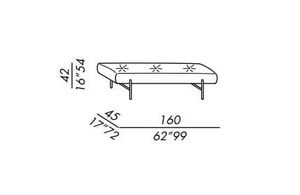 Кожаная мягкая скамья Meridiani Nina ARCH-00055064 - Вид №4