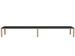 Прямоугольный стол для совещаний из алюминия и дерева