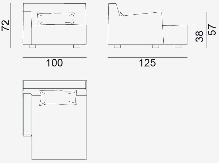 Gervasoni Модульный тканевый диван с шезлонгом More sun-id-1508981 - Вид №6