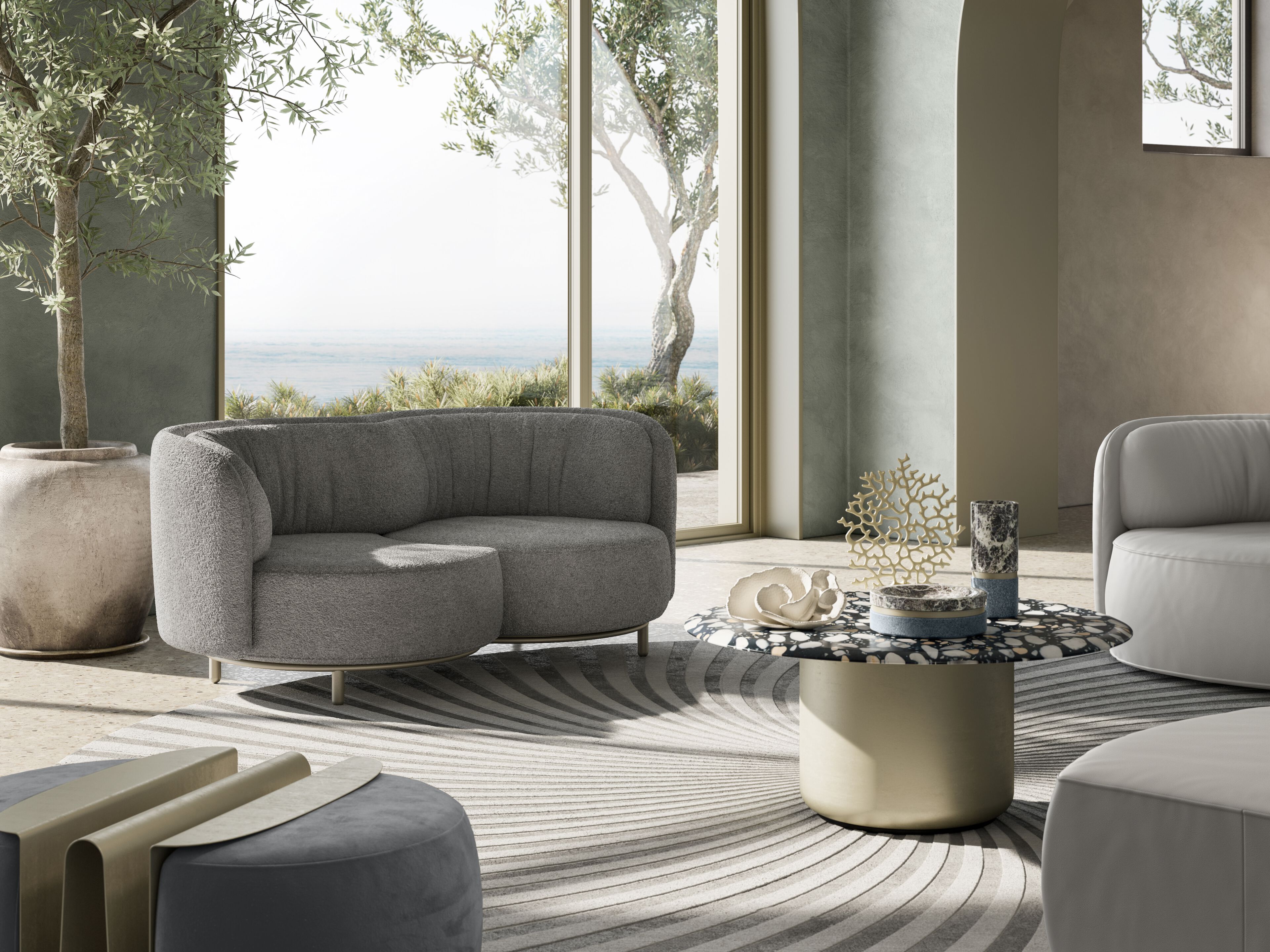 2-местный тканевый диван Natuzzi Italia Deep ARCH-00006933 - Вид №1