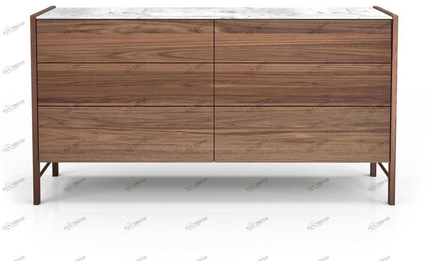 Huppé Комод из орехового дерева со встроенными ручками Frida 3425m - 3435m HUPPE