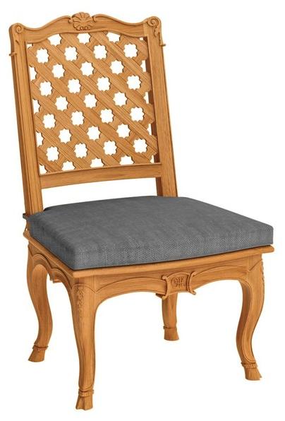 ASTELLO Садовый стул из тика Fleur de lys sun-id-1475862 - Вид №5