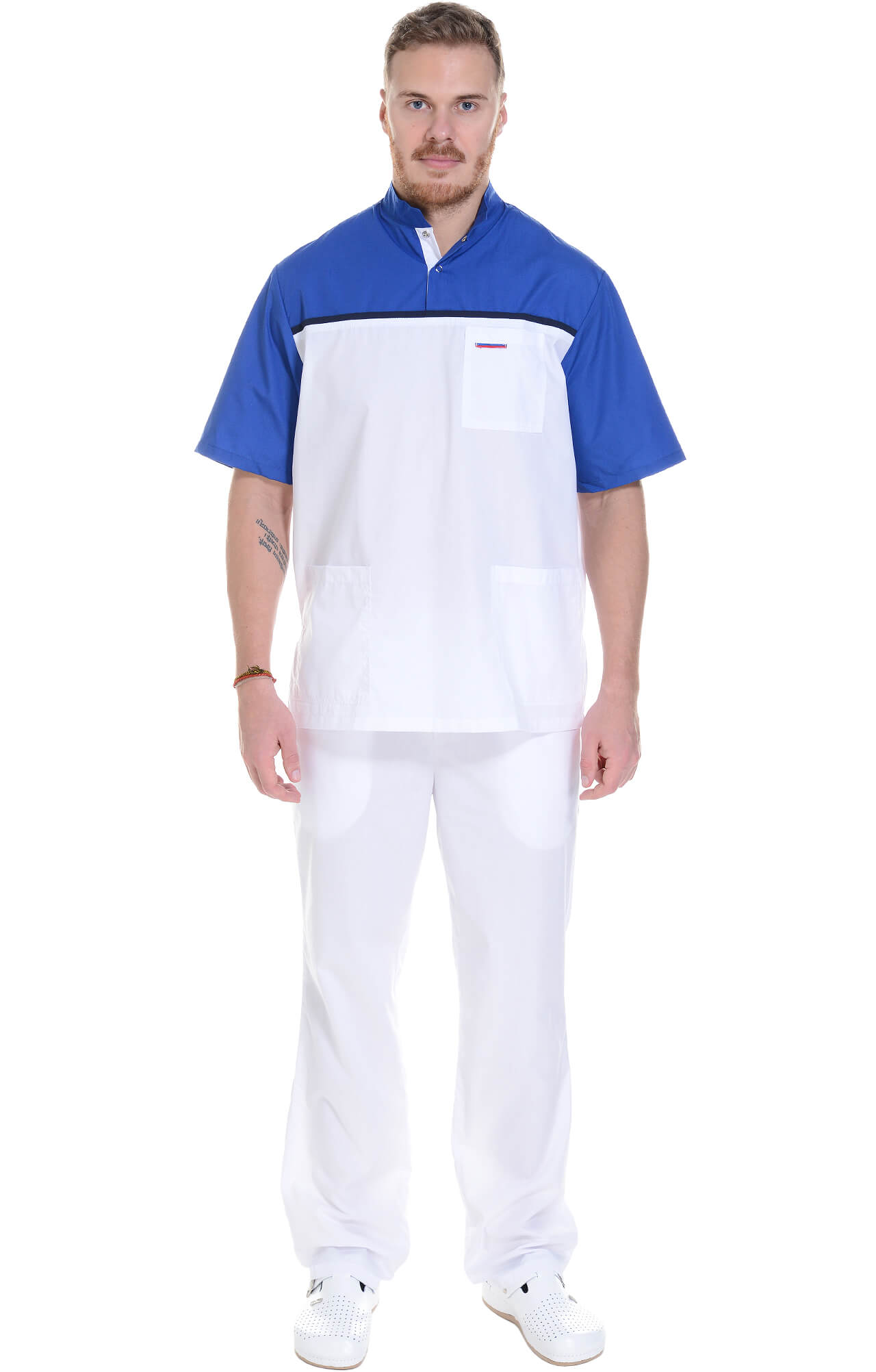 61945 Костюм "Лидер" белый василек  Медицинская одежда  размер 48-50/182-188 Спецодежда  - Вид №12