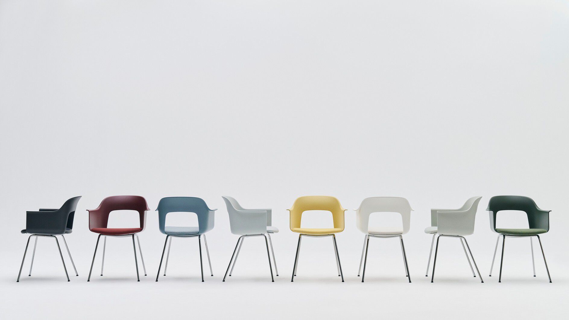 Полипропиленовый стул с подлокотниками с открытой спинкой Hay макет ARCH-00062765 - Вид №34