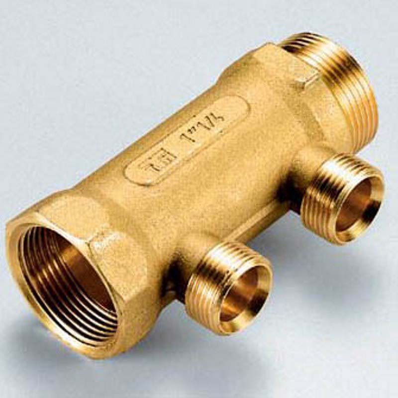 Коллектор НВ 1"1/4 TIEMME 3 выхода 3/4"ЕК 50мм 1910016