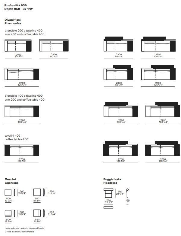Poliform Мягкий диван из ткани Mondrian sun-id-1478450 - Вид №6