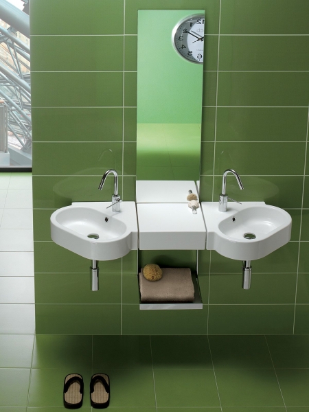 Y0WF01 Умывальник угловой 47x47 правый Hatria 