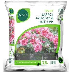 Грунт Geolia для роз, клематисов и бегоний 25л