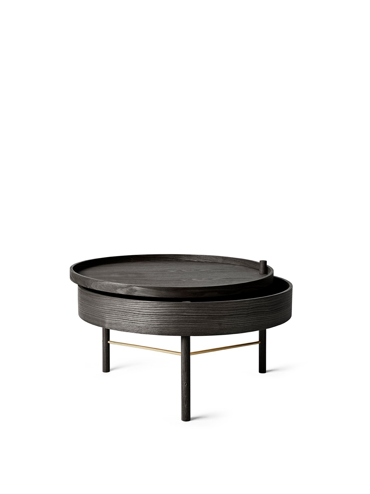 6900539 MENU Вращающийся стол Черный ясень & Латунь 