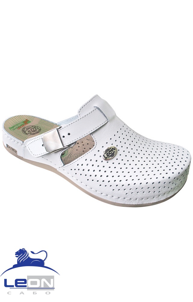 61967 Сабо "Leon" женские белые LEON  Медицинская обувь  размер 37  - Вид №3