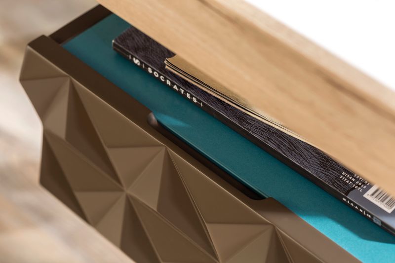 Письменный стол с ящиком 130 см светлый дуб Lofter CILEK LOFTER 00-3832437 Бежевый Santreyd  - Вид №3