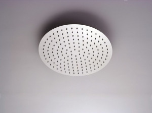 888 / 33R Предохранительный клапан ø 300x300 мм. стальная круглая потолочная душевая лейка. Система быстрого монтажа. Система предохранительных клапанов из известняка. Широкий водопад. Bongio Wellness