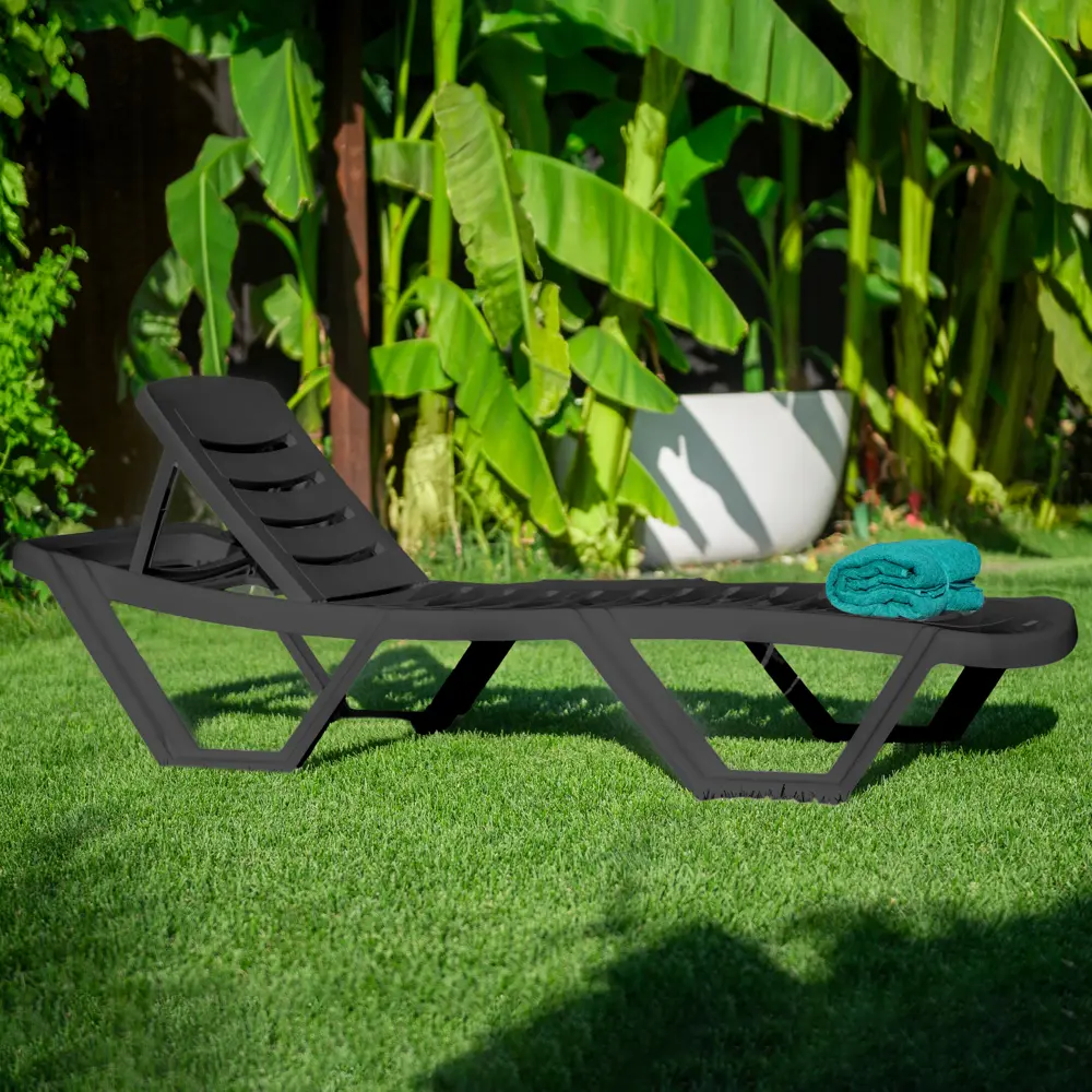 Шезлонг без подушки Элластик 187x32 см пластик серый Santreyd STLM-2062443 - Вид №10