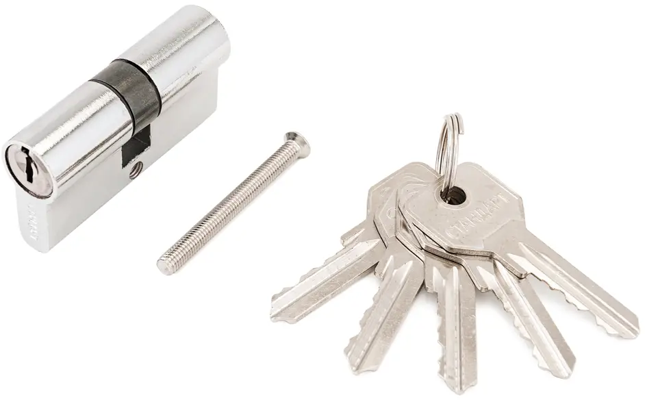 90327556 Цилиндр Стандарт Z.I.60-5K CP 25x10x25 мм ключ/ключ цвет хром STLM-0186265