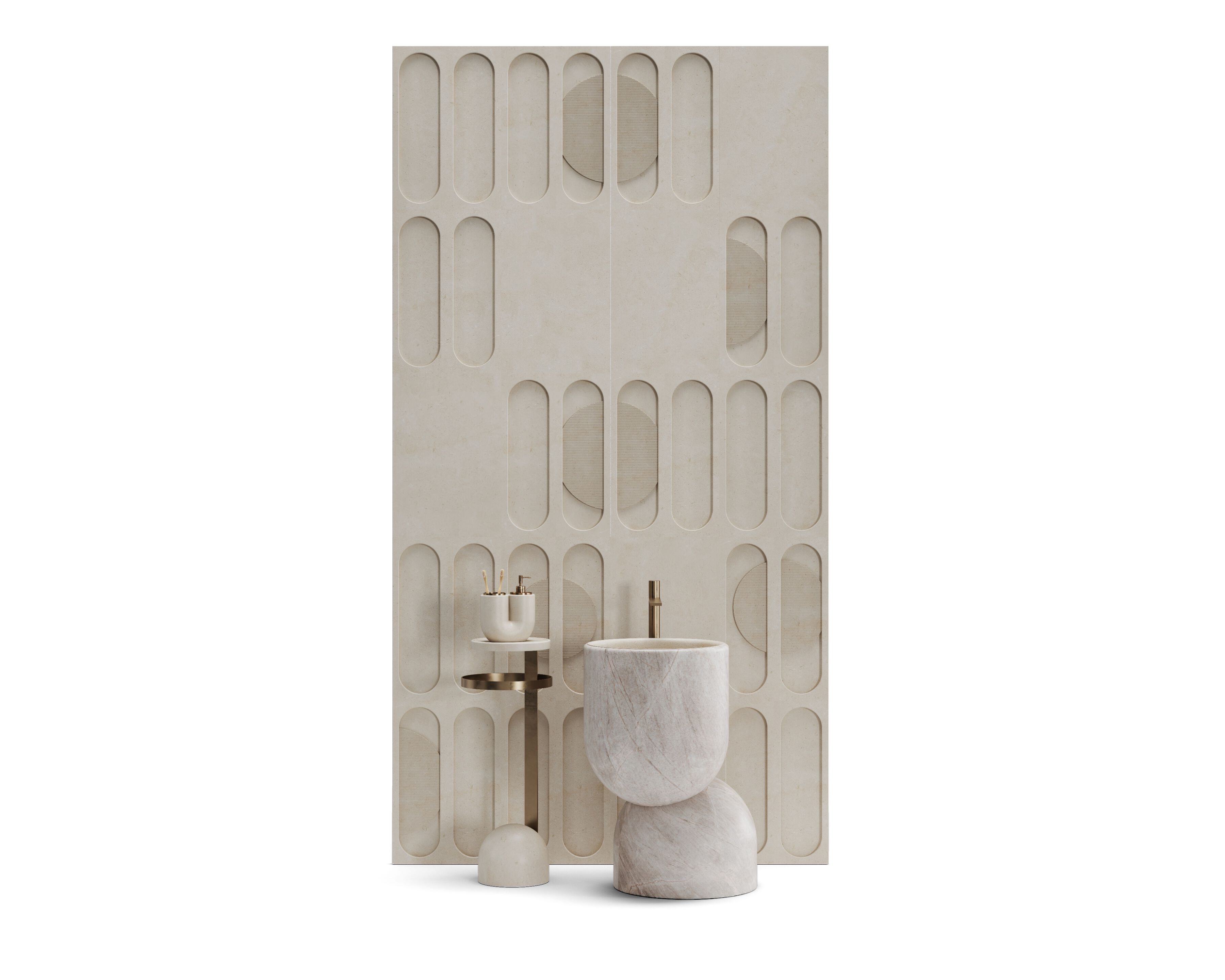 Отдельно стоящий умывальник из камня Лечче PIMAR L27 - MAAT ARCH-00135115 - Вид №2